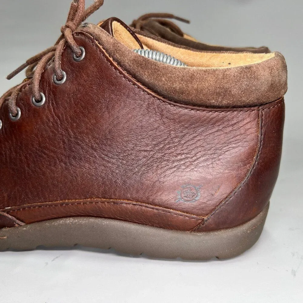 Born Nigel Boots Men's Size 11.5 Dark Brown Leather Lace‎ Up Casual Ankle Chukka